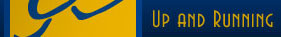 logo en slogan, up and running, duiker-ict midden - link naar beginpagina